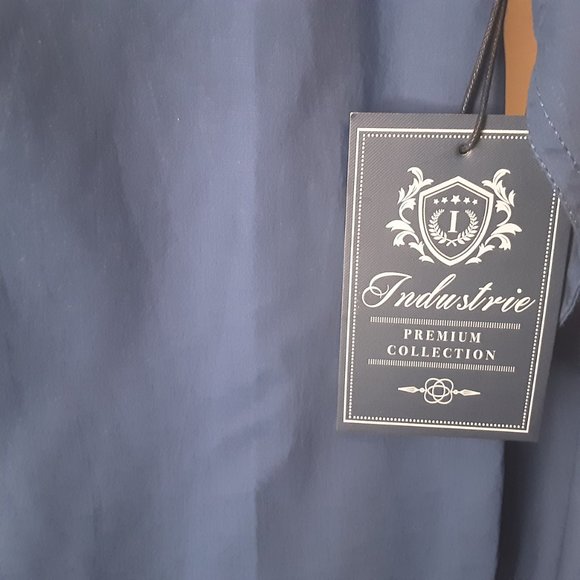 Industrie Men's Button Down Blue Shirt,  New! S - Picture 4 of 14